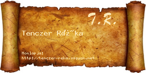 Tenczer Réka névjegykártya