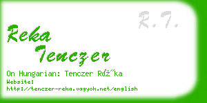 reka tenczer business card